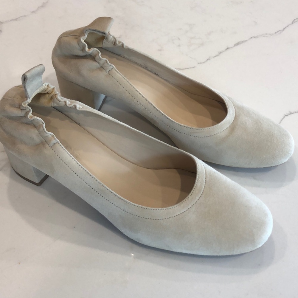 Everlane Day Heel natural color suede 8.5